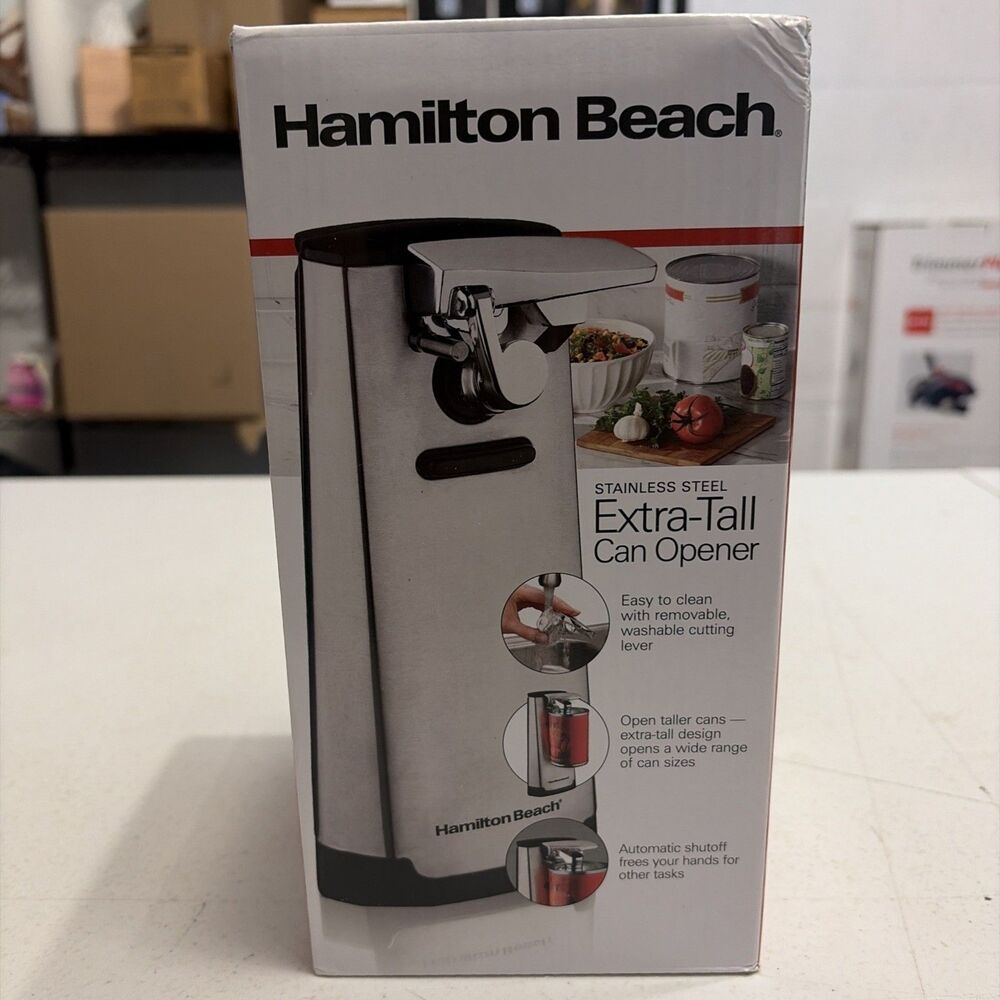 Hamilton Beach Extra-Tall Automatic Electric Can Opener with Knife Sharpener